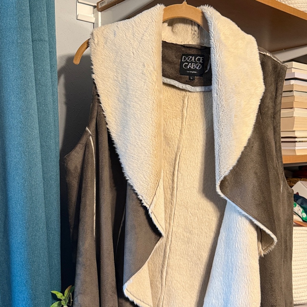 Dolce Cabo faux fur long vest